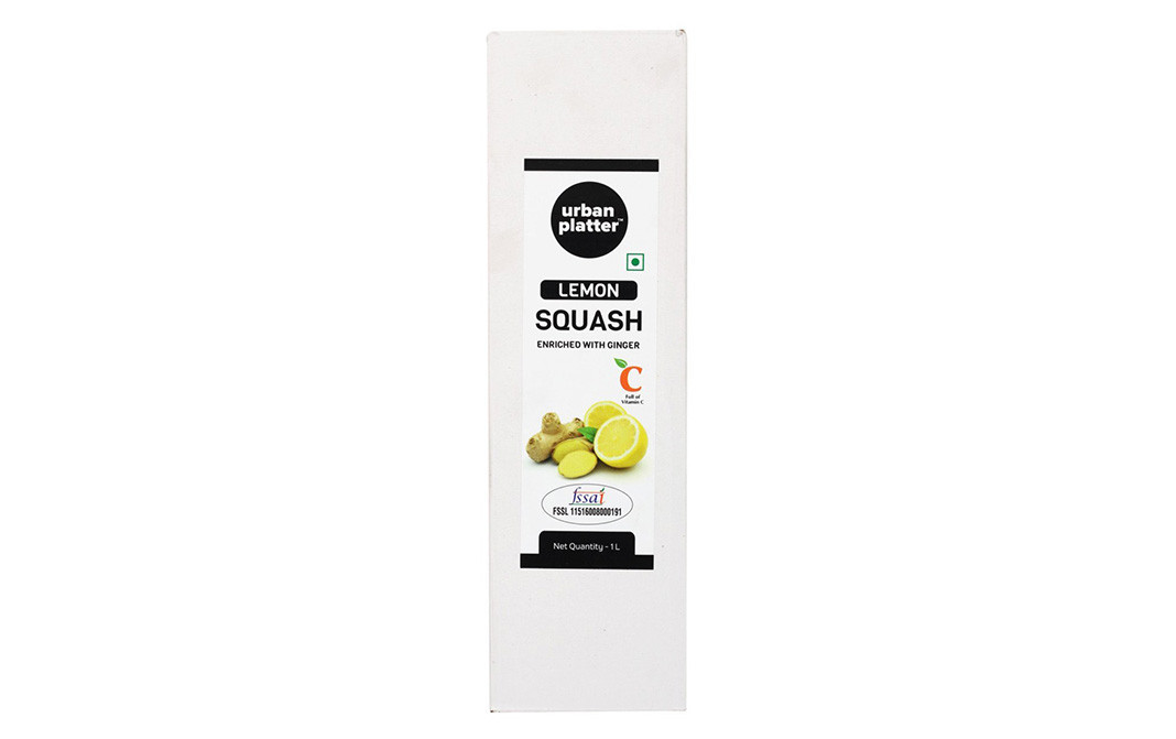 Urban Platter Lemon Squash, Enriched With Ginger   Bottle  1 litre